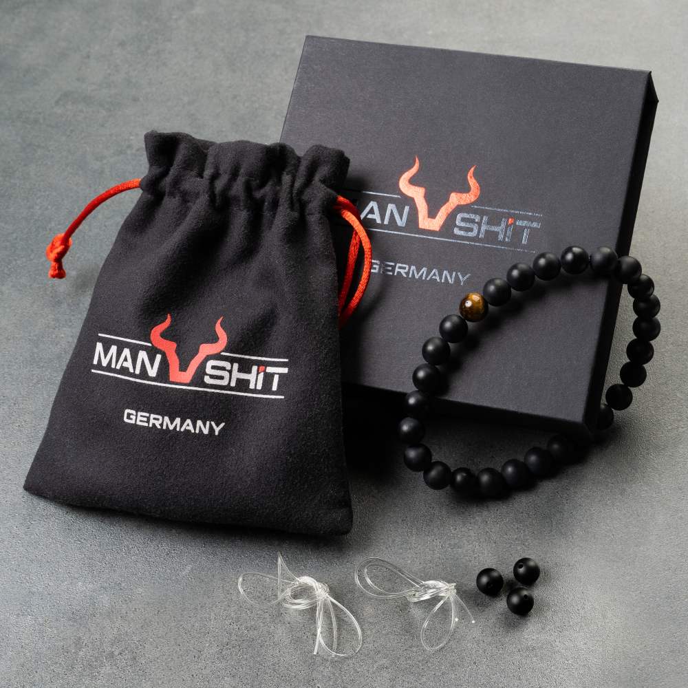 ALPENWOLF ASHBORN | Armband aus Quarzsteinen mit Tigerauge