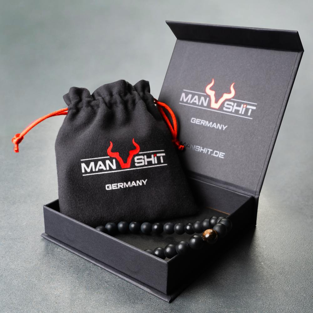 ALPENWOLF ASHBORN | Armband aus Quarzsteinen mit Tigerauge