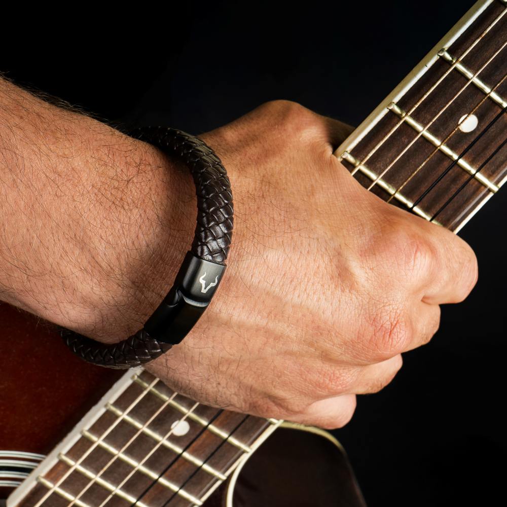 ALPENWOLF BANDIT | Herrenarmband aus Echtleder | Braun