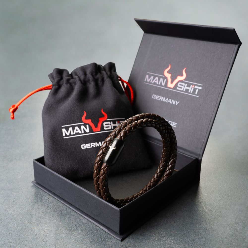 ALPENWOLF DRIFTER | Herrenarmband aus Echtleder | Braun