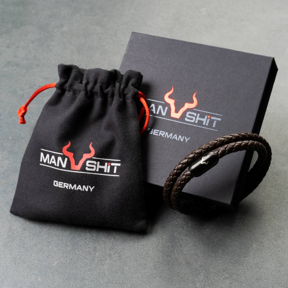 ALPENWOLF DRIFTER | Herrenarmband aus Echtleder | Braun