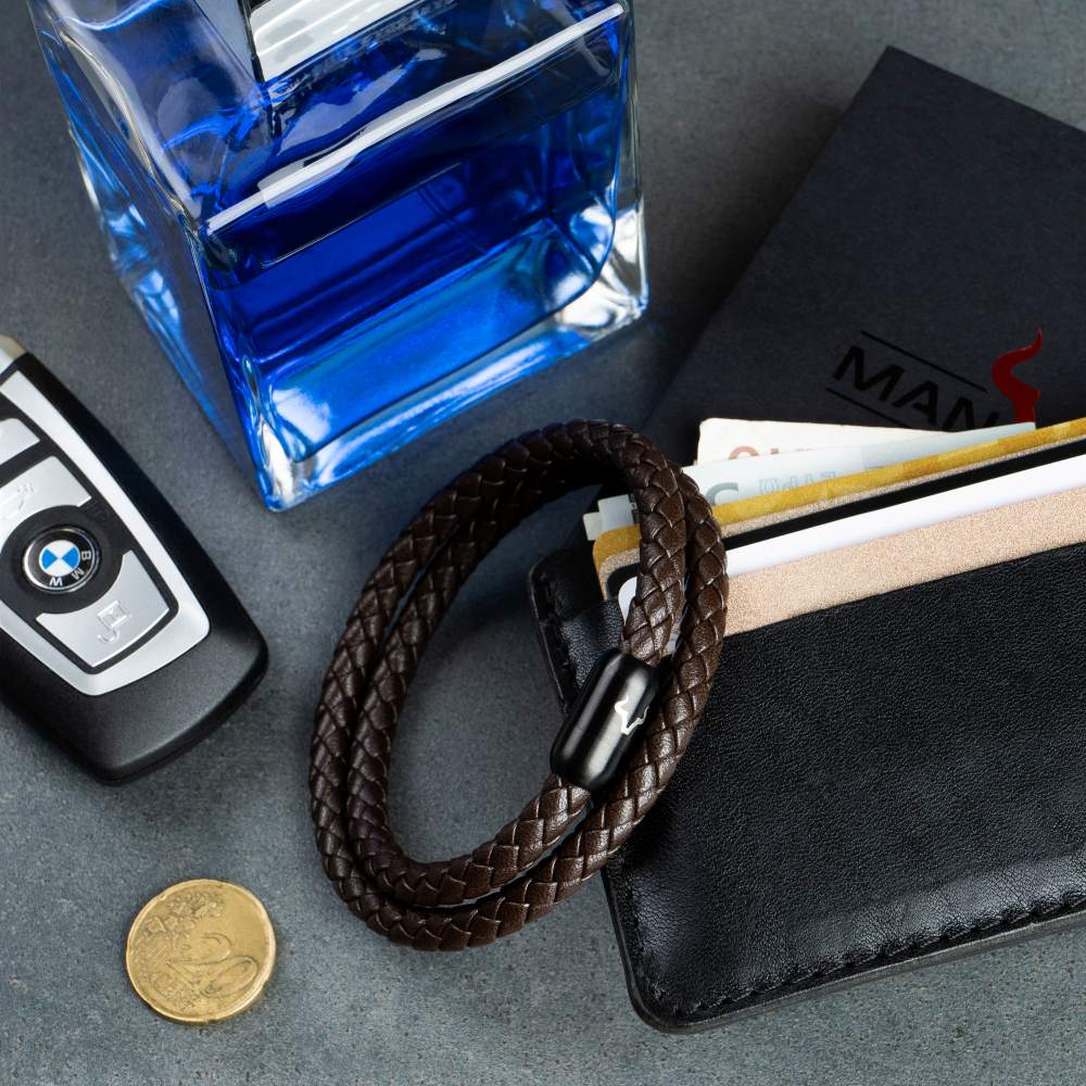 ALPENWOLF DRIFTER | Herrenarmband aus Echtleder | Braun