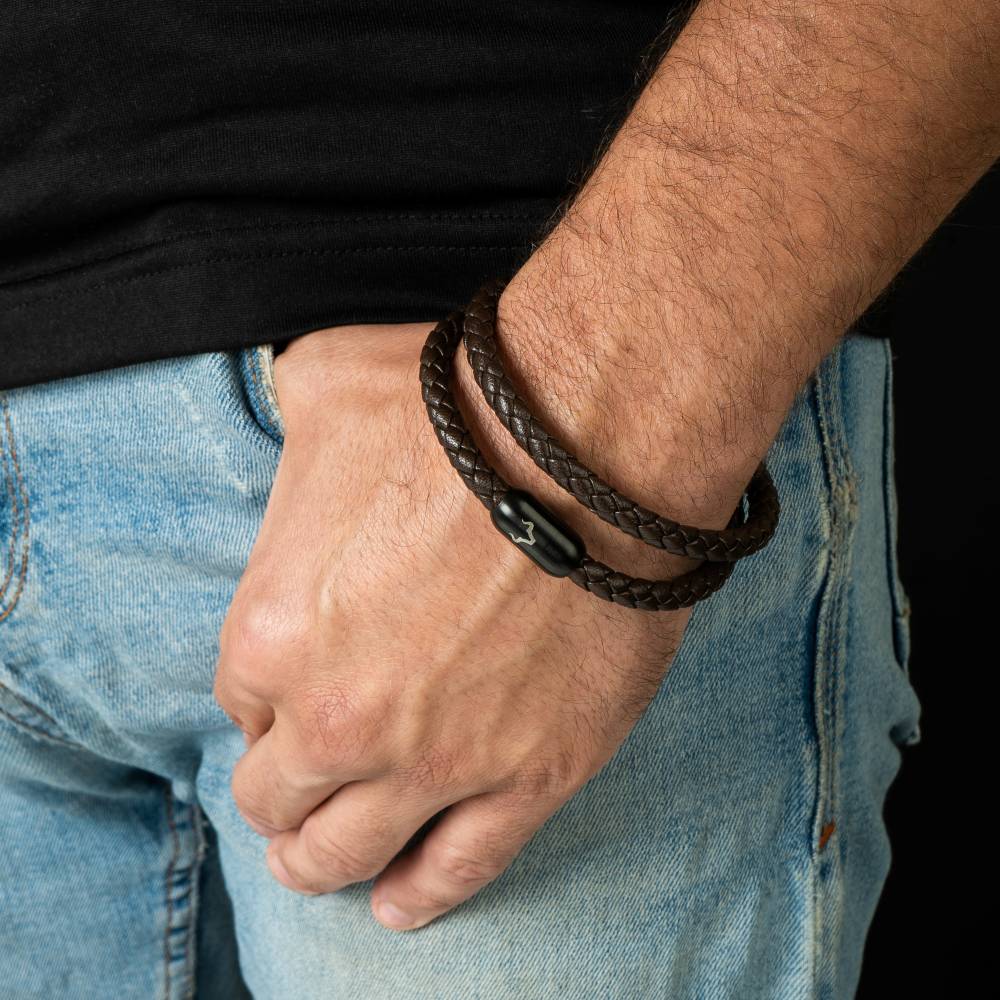 ALPENWOLF DRIFTER | Herrenarmband aus Echtleder | Braun