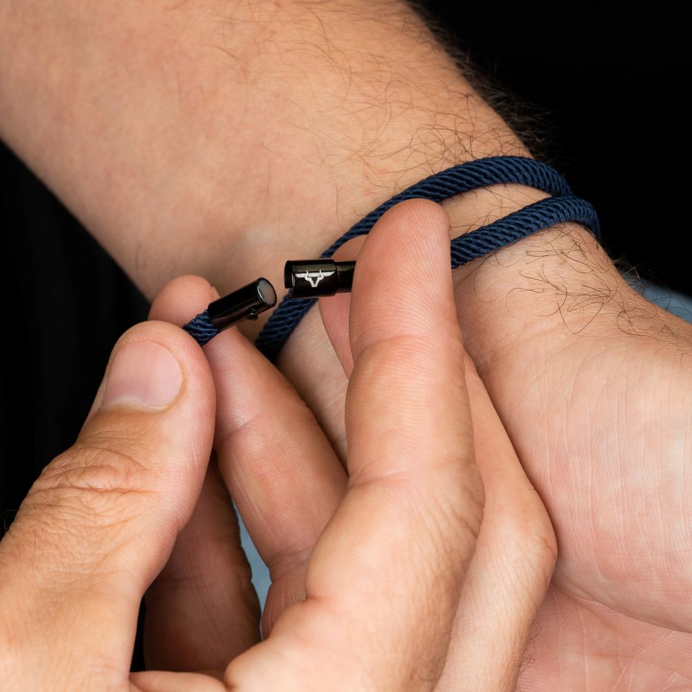 ALPENWOLF FREEDOM | Blaues Herrenarmband aus Nylon