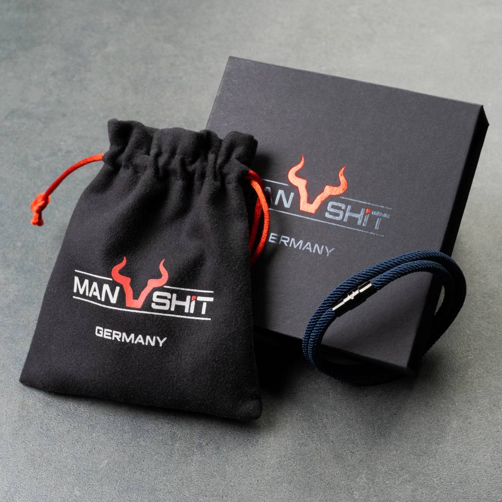 ALPENWOLF FREEDOM | Blaues Herrenarmband aus Nylon