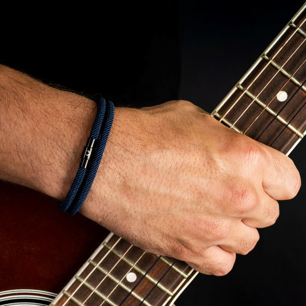 ALPENWOLF FREEDOM | Blaues Herrenarmband aus Nylon