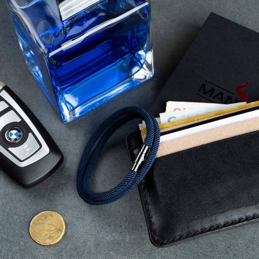 ALPENWOLF FREEDOM | Blaues Herrenarmband aus Nylon