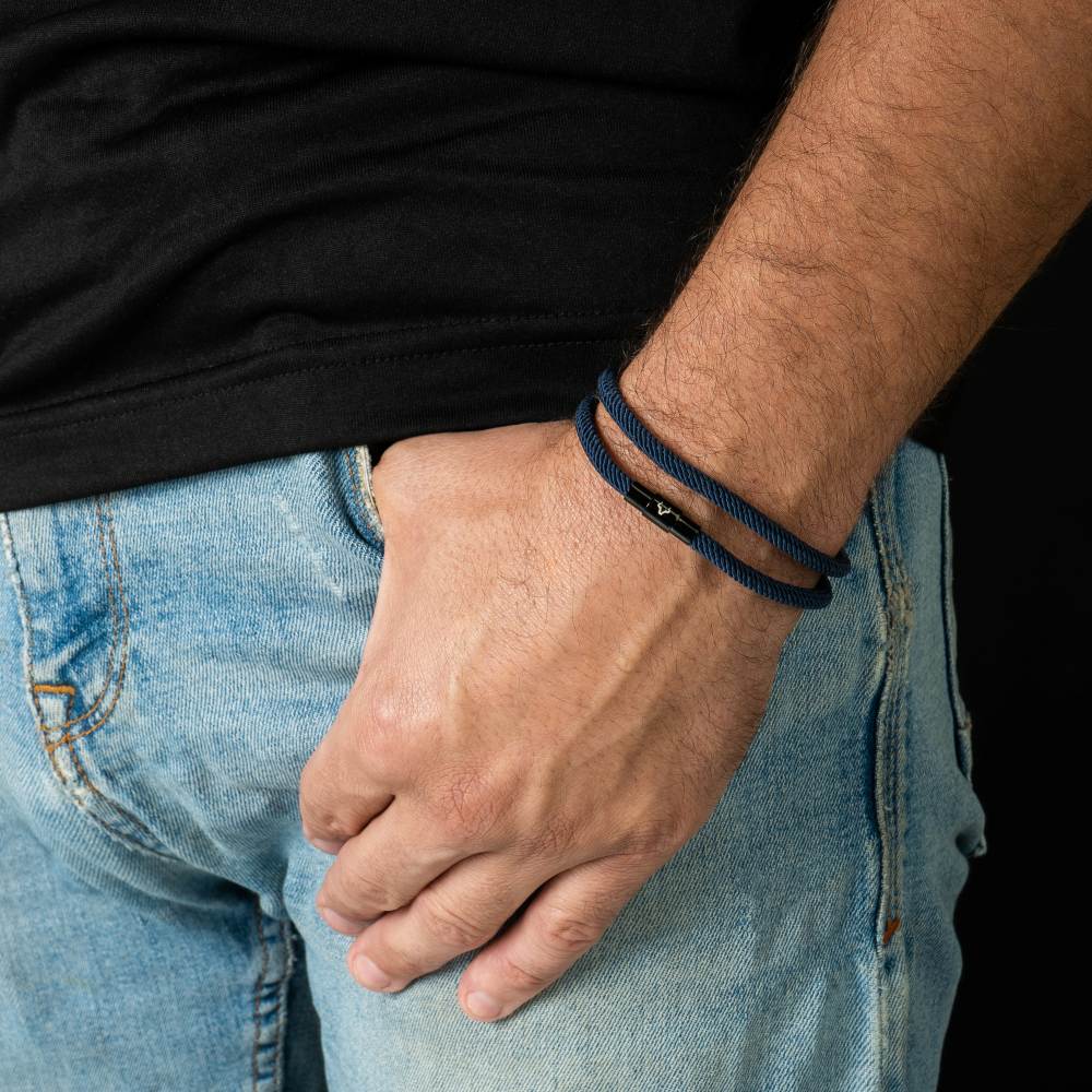 ALPENWOLF FREEDOM | Blaues Herrenarmband aus Nylon