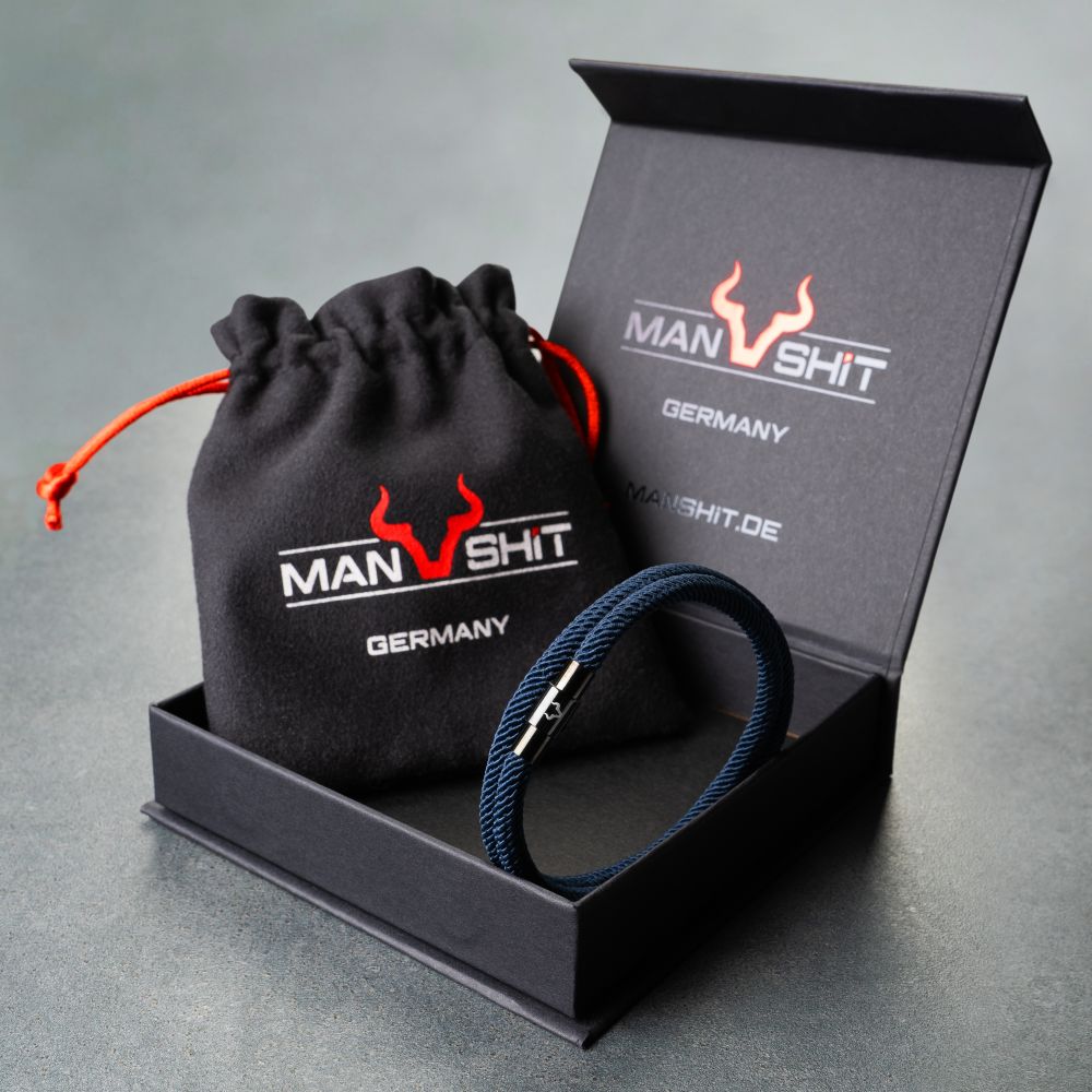 ALPENWOLF FREEDOM | Blaues Herrenarmband aus Nylon