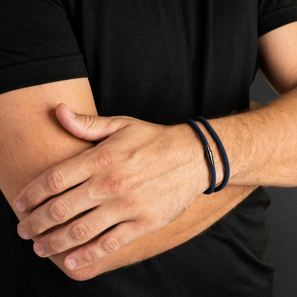 ALPENWOLF FREEDOM | Blaues Herrenarmband aus Nylon