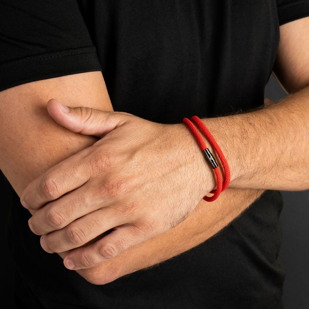ALPENWOLF FREEDOM | Rotes Herrenarmband aus Nylon