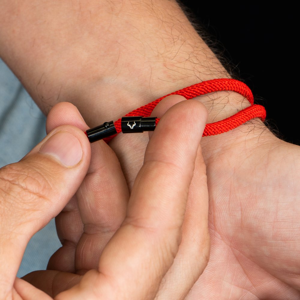 ALPENWOLF FREEDOM | Rotes Herrenarmband aus Nylon