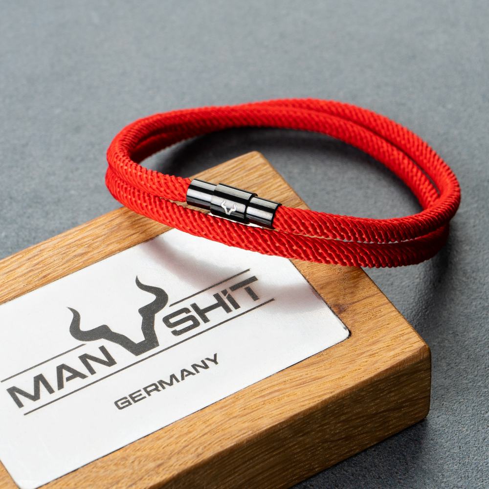 ALPENWOLF FREEDOM | Rotes Herrenarmband aus Nylon