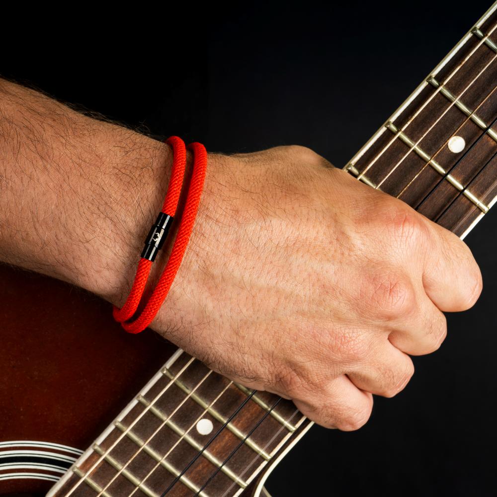 ALPENWOLF FREEDOM | Rotes Herrenarmband aus Nylon