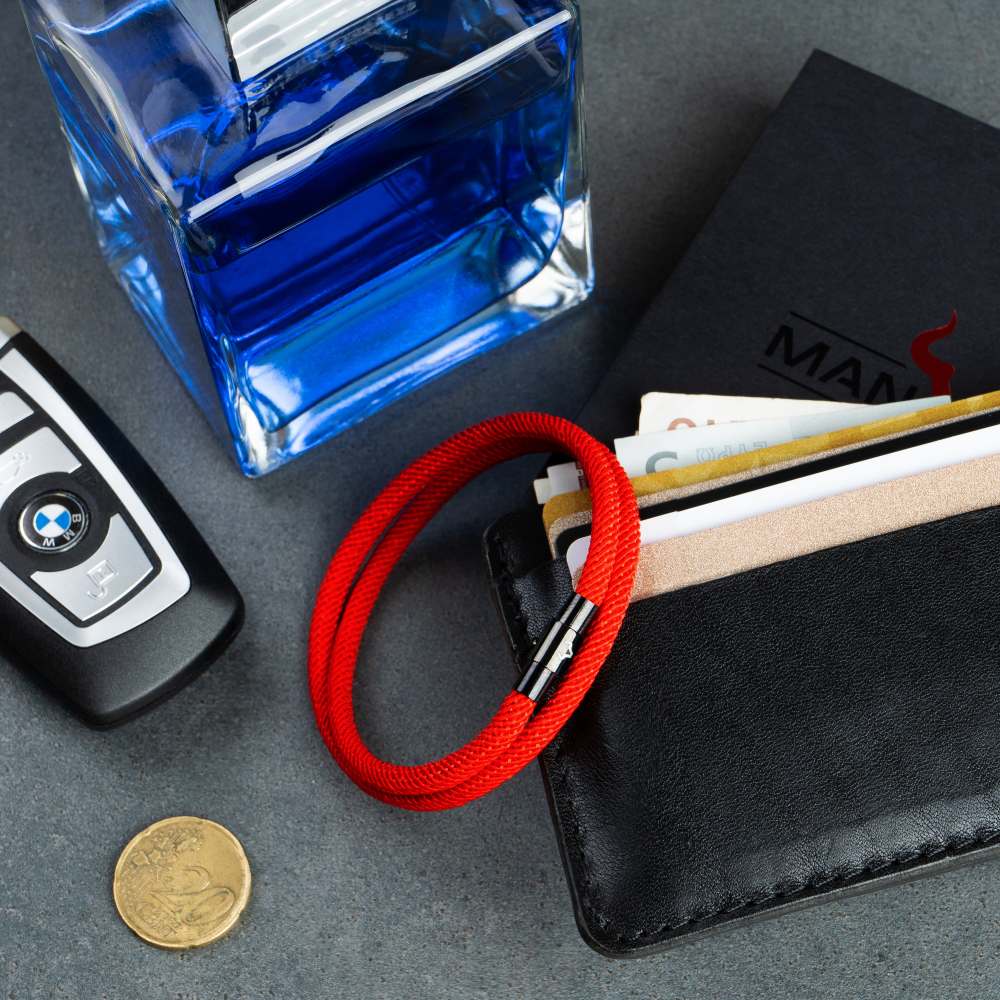 ALPENWOLF FREEDOM | Rotes Herrenarmband aus Nylon