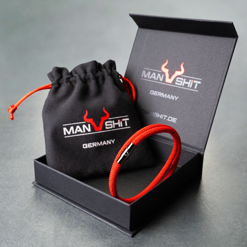 ALPENWOLF FREEDOM | Rotes Herrenarmband aus Nylon