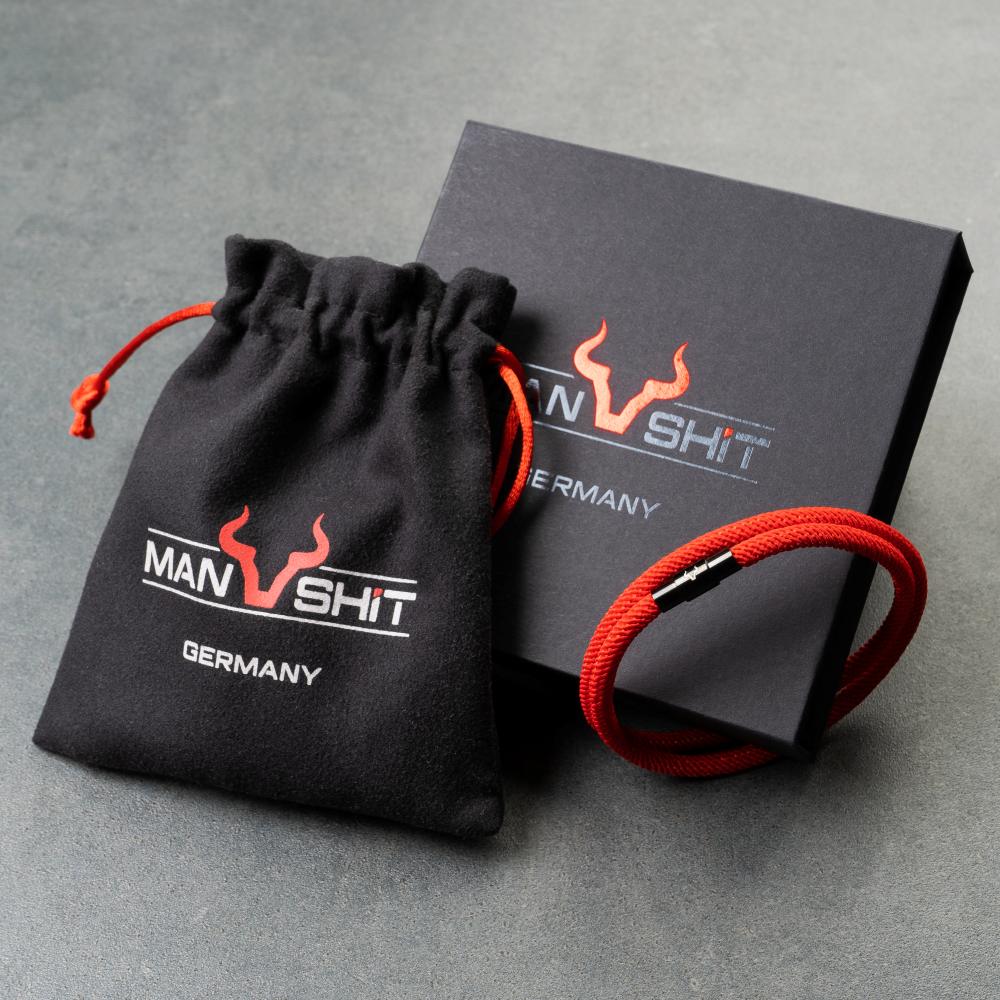 ALPENWOLF FREEDOM | Rotes Herrenarmband aus Nylon