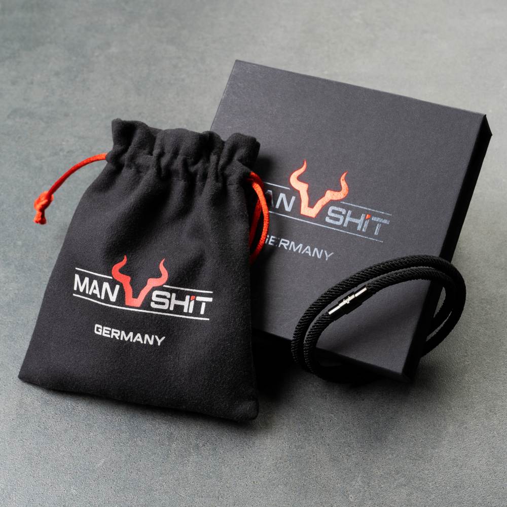 ALPENWOLF FREEDOM | Schwarzes Herrenarmband aus Nylon