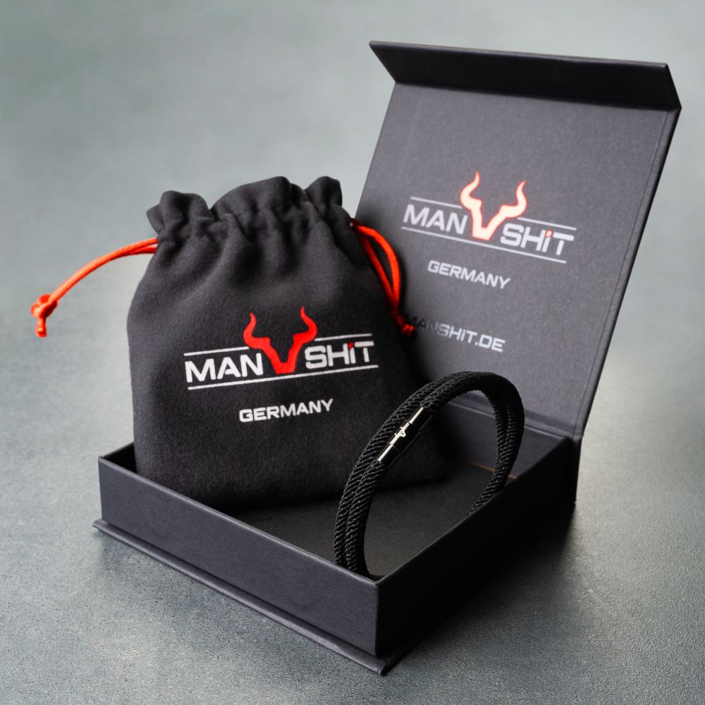 ALPENWOLF FREEDOM | Schwarzes Herrenarmband aus Nylon