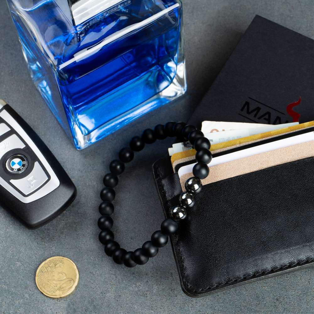 ALPENWOLF PHÖNIX | Armband aus Quarzsteinen mit Babingtonit Kugeln