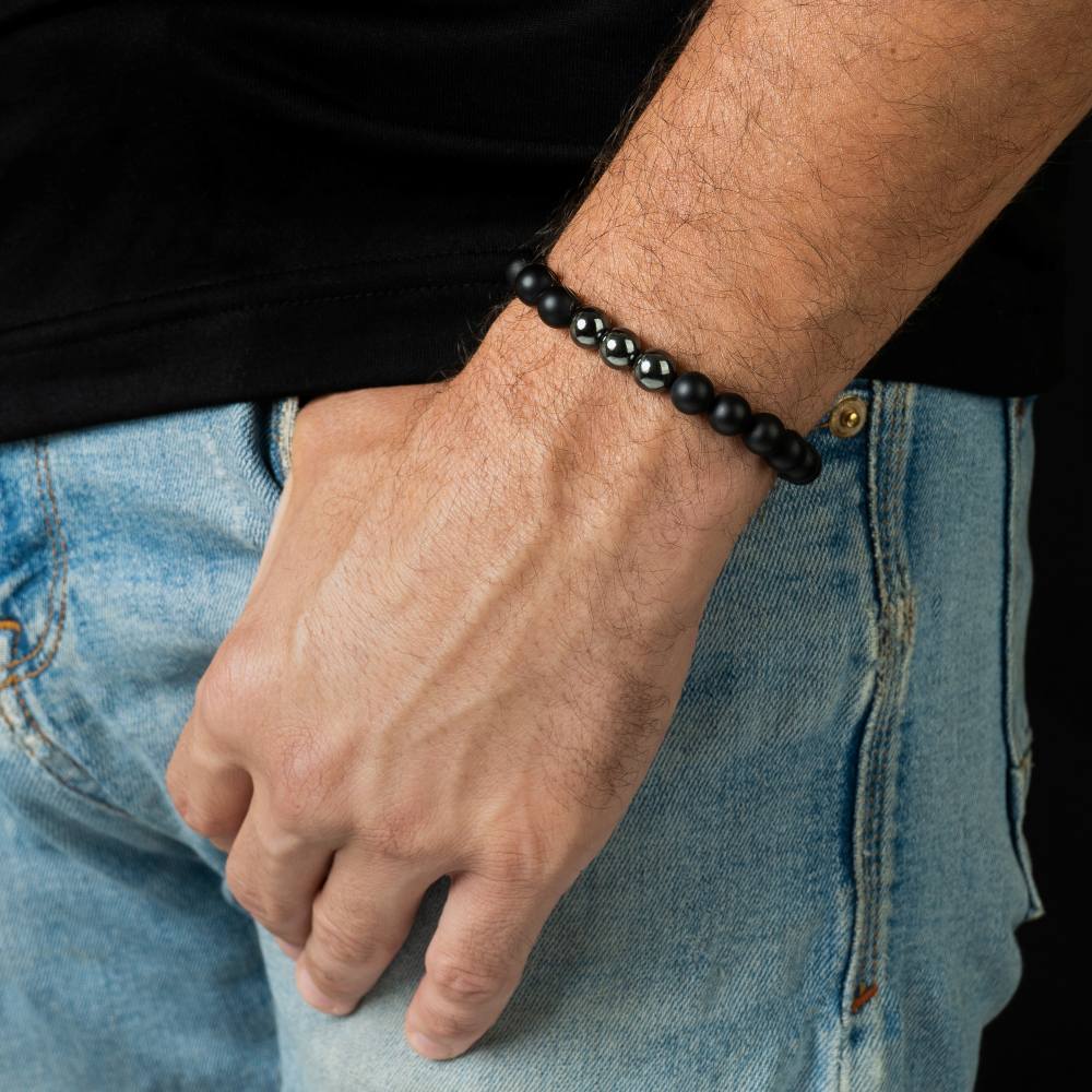 ALPENWOLF PHÖNIX | Armband aus Quarzsteinen mit Babingtonit Kugeln