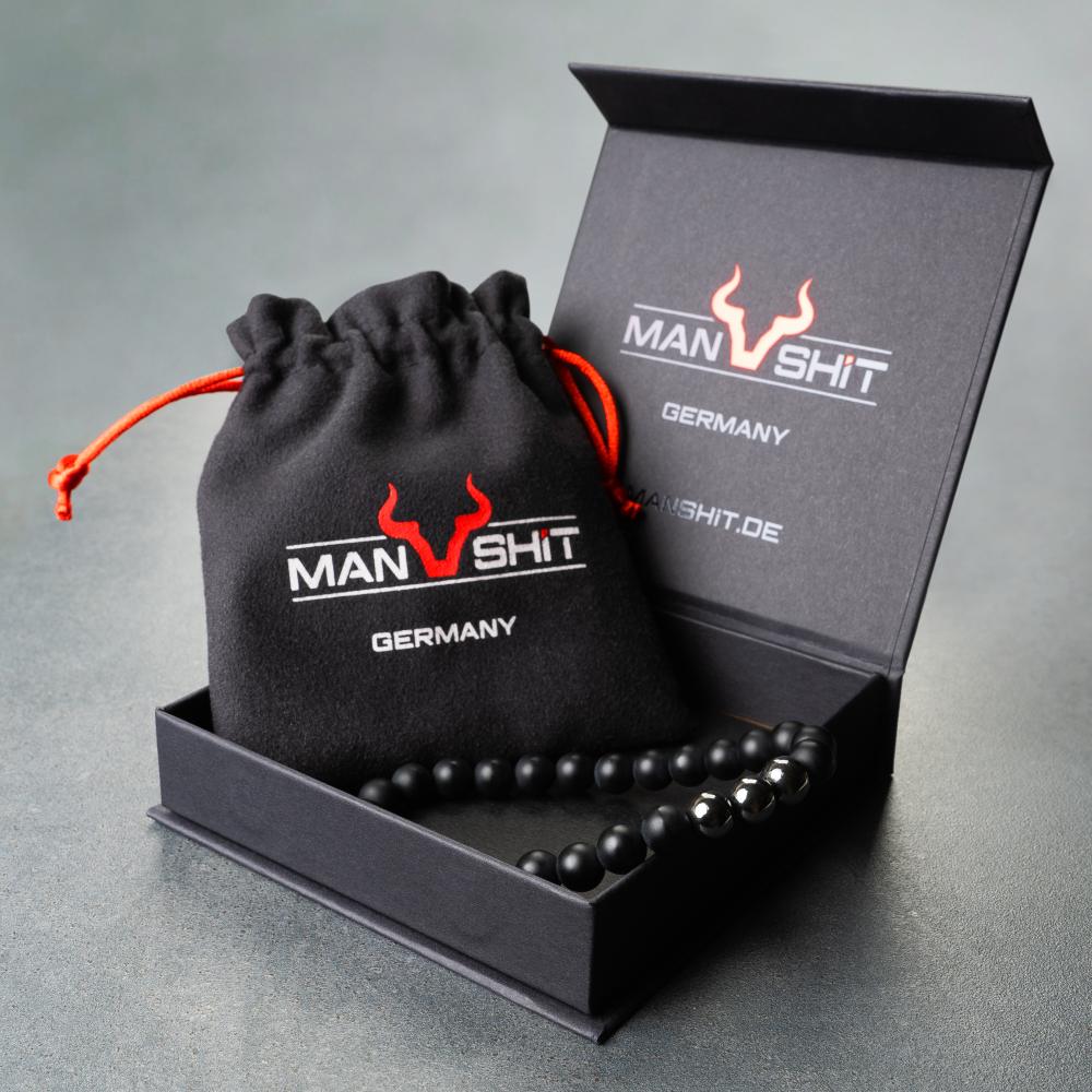 ALPENWOLF PHÖNIX | Armband aus Quarzsteinen mit Babingtonit Kugeln