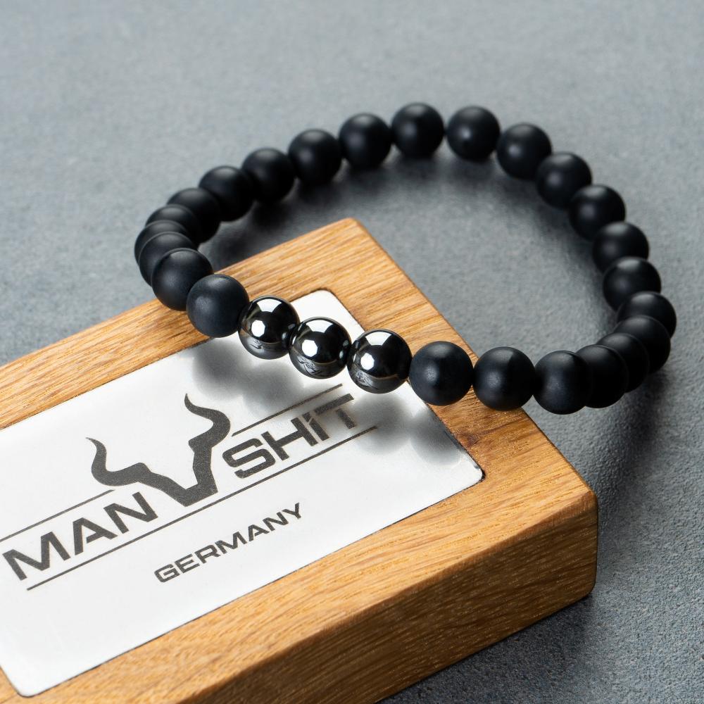 ALPENWOLF PHÖNIX | Armband aus Quarzsteinen mit Babingtonit Kugeln