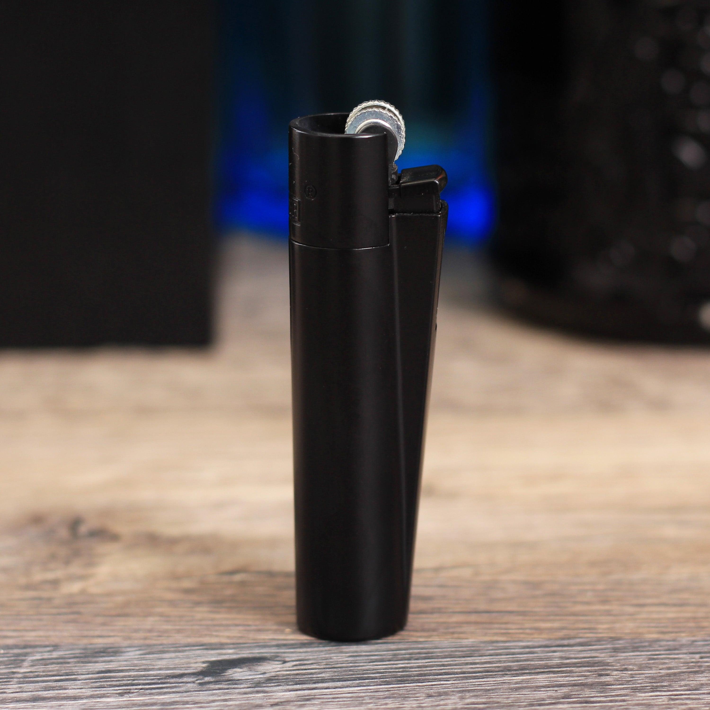 Clipper Feuerzeug | Schwarz | Matt | Metall | 74 mm - MANSHIT