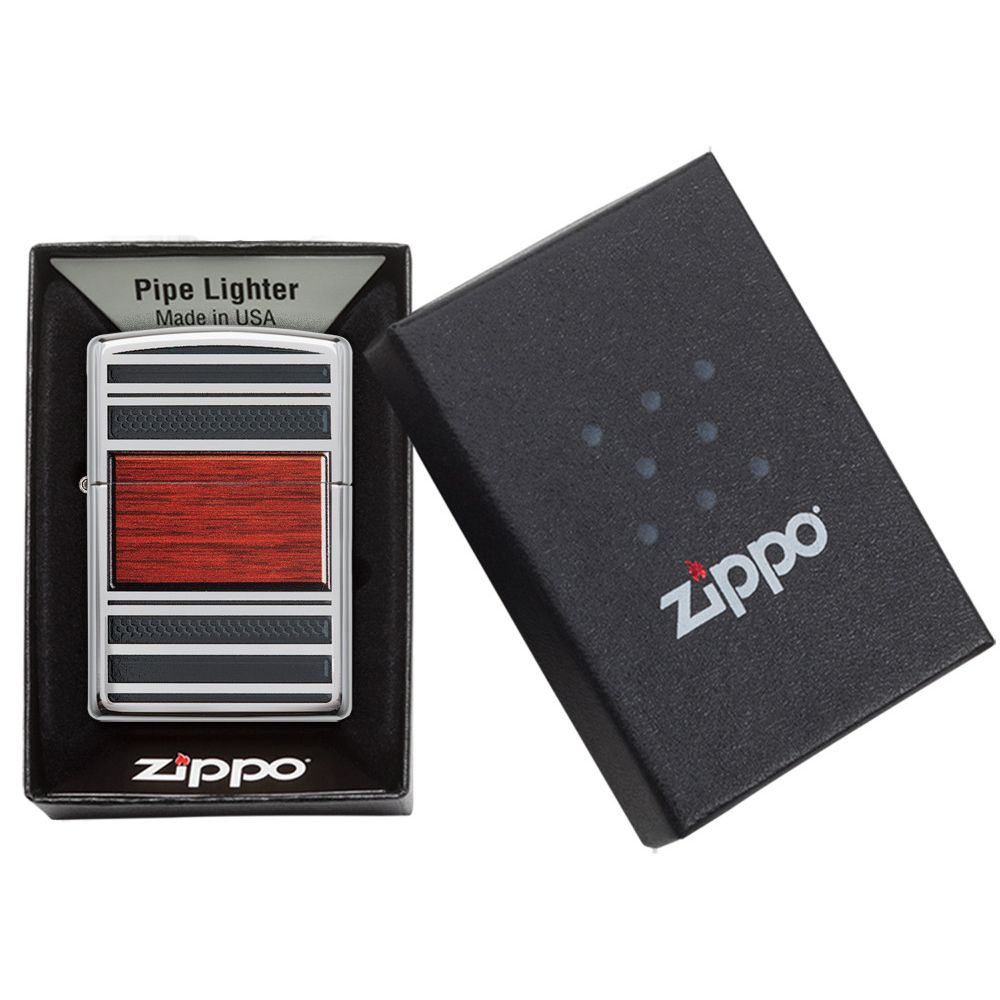 Zippo "Steel and wood" | Pfeifen-Benzinfeuerzeug - MANSHIT